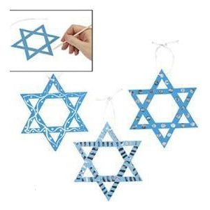 Magic Scratch Ornament Star of David Set of 24