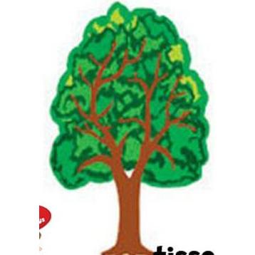 Green Trees Cardboard Small Cutouts