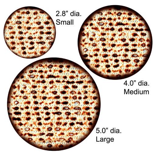 Small Round Matzah 2.8" Passover Cutouts - Set of 20 Great for Seder Place Cards Made in Israel