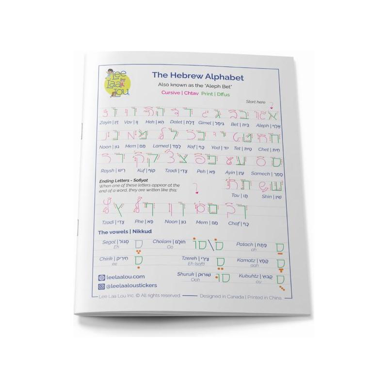 Machberet מחברת Hebrew Writing Notebook 40 pages with instructions how to write