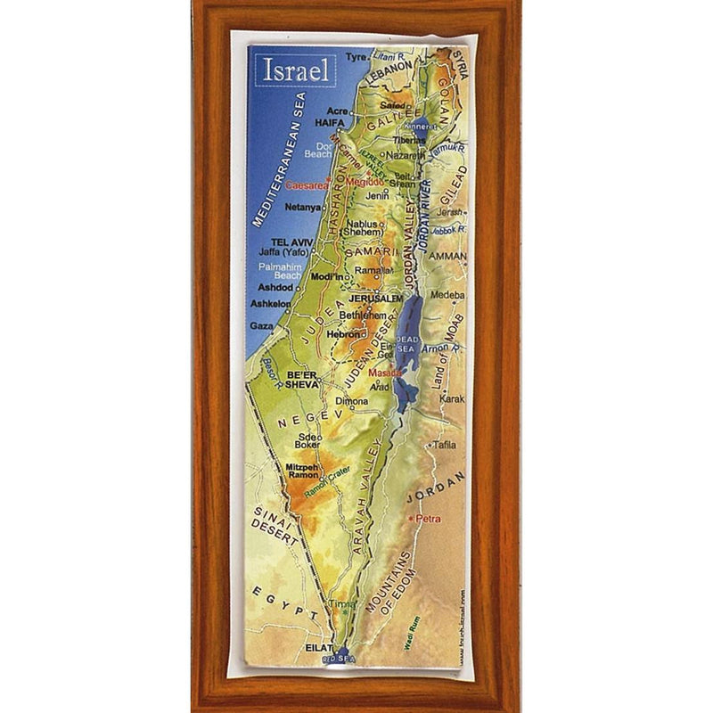 3D Relief Map of Israel Magnetic 8.2" x 4"
