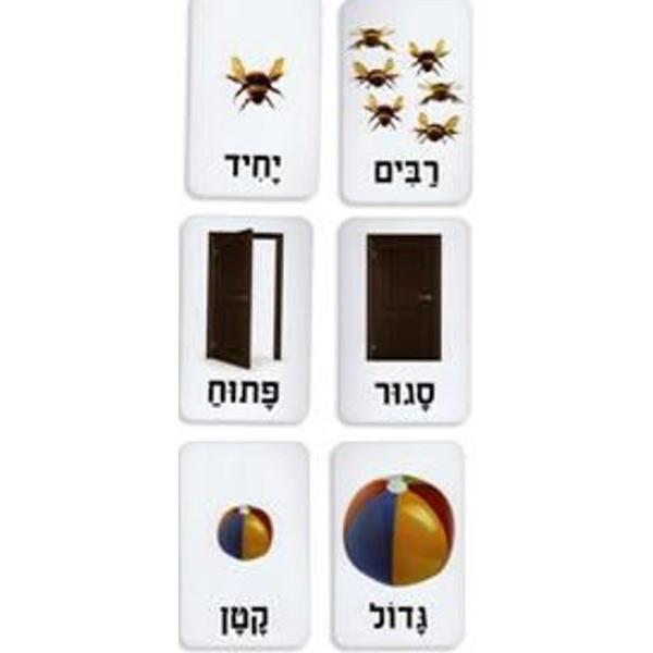OPPOSITES  Word Hebrew Vocabulary Educational Card GAME Ages 3 & up