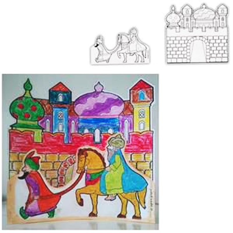 3D Purim Art & Craft Project Haman & Mordechai at the KIng's Palace Set of 36 Great for Classroom!