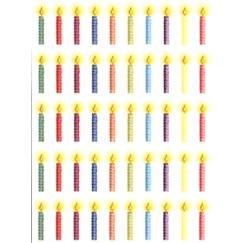 Candles Jewish Stickers Set of 250 - Great for Chanukah!