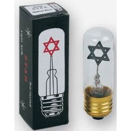 Memorial Lamp Star of David Yahrzeit Light Replacement Bulb
