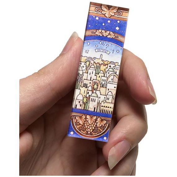 Antique Jerusalem Car Mezuzah By Mickie Caspi Traveler's Prayer included