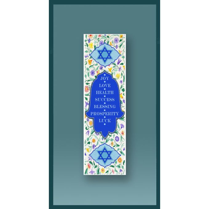 Flowering Vine Hamsa Car Mezuzah By Mickie Caspi Traveler's Prayer included