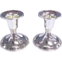 Silver Plated Candlesticks 2.5'' tall