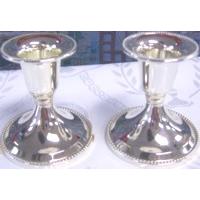 Silver Plated Candlesticks 2.5'' tall