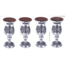 Four Silver Small Cups Cardboard Cutouts 20 / Pack