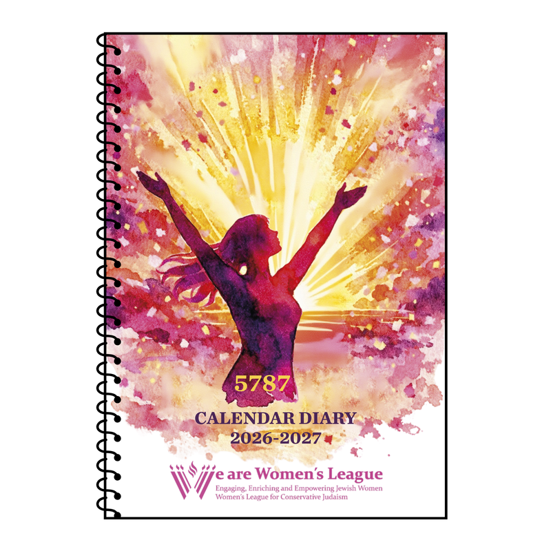 2026-2027 Women's League for Conservative Judaism 5788 Calendar Diary Plastic Cover