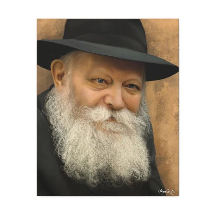 Canvas Painting Portrait The Lubavitcher Rebbe  3 sizes available