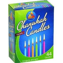Chanukah Colorful Candles - set of 44 - Enough for all 8 nights!