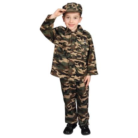 Deluxe Army Purim Costume / Dress up Set Size Small 4-6