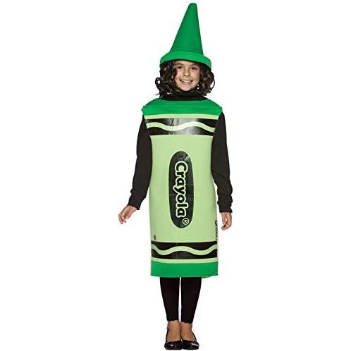 Purim Costum Kid's Crayola Green Crayon Costume Size Medium 8-10