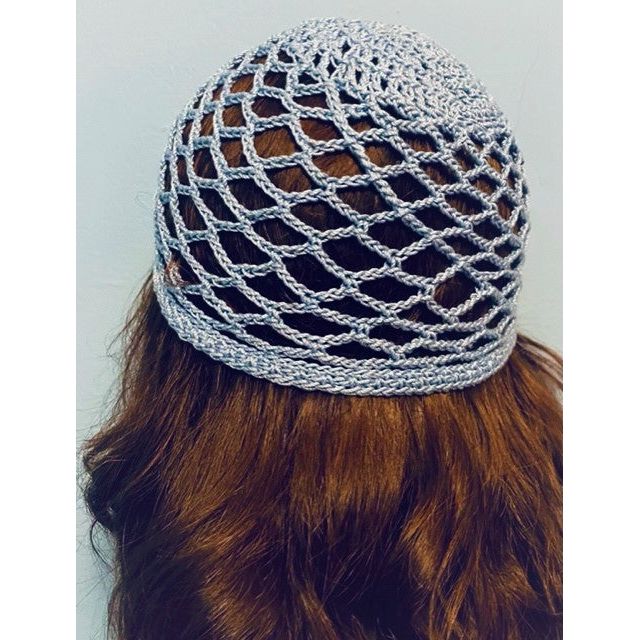 Ladies Crochet Lace Knit Hair Covering for Women Custom Hand Made Knit Kippah