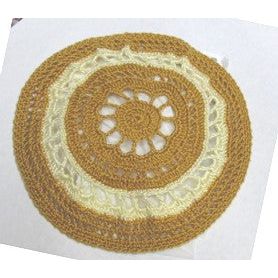 Designer Ladies Crochet Lace Kippah / Hair Covering for Women Honey / Cream Hand Made
