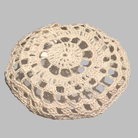 Ladies Crochet Lace Kippah / Hair Covering for Women Off White Custom Made