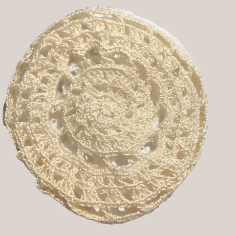 Ladies Crochet Lace Kippah / Hair Covering for Women Off White Custom Made