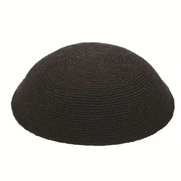 High Quality Black Kippah / Yarmulke Hand Made 5-6 inch Design may vary