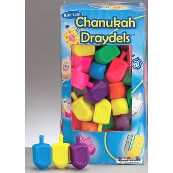 Medium Plastic Chanukah Dreidel Draydel  Assorted Colors