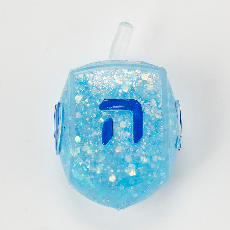 Squish Dreidel™ Filled With Iridescent Glitter Fun to Squeeze! Great Sensory Feel!