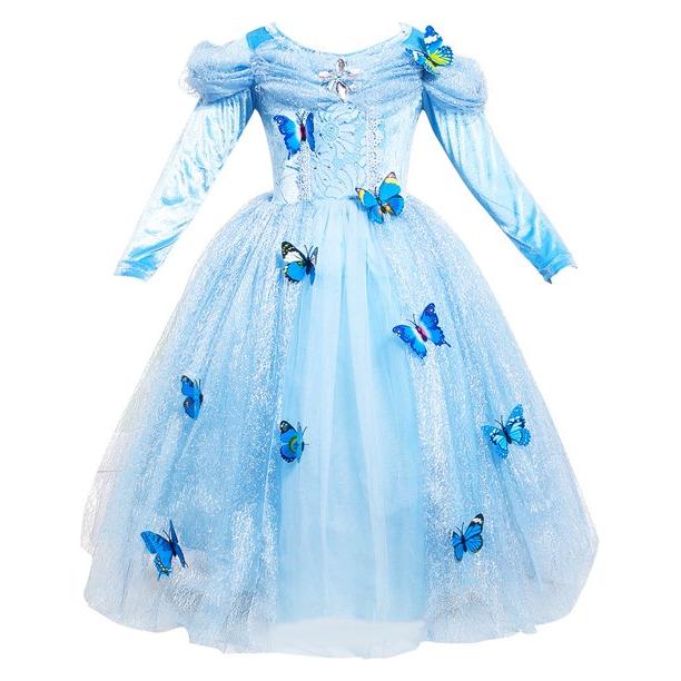Sold out Little Girls Long Sleeve Queen Esther Princess Dress Purim Costume in Blue or Pink