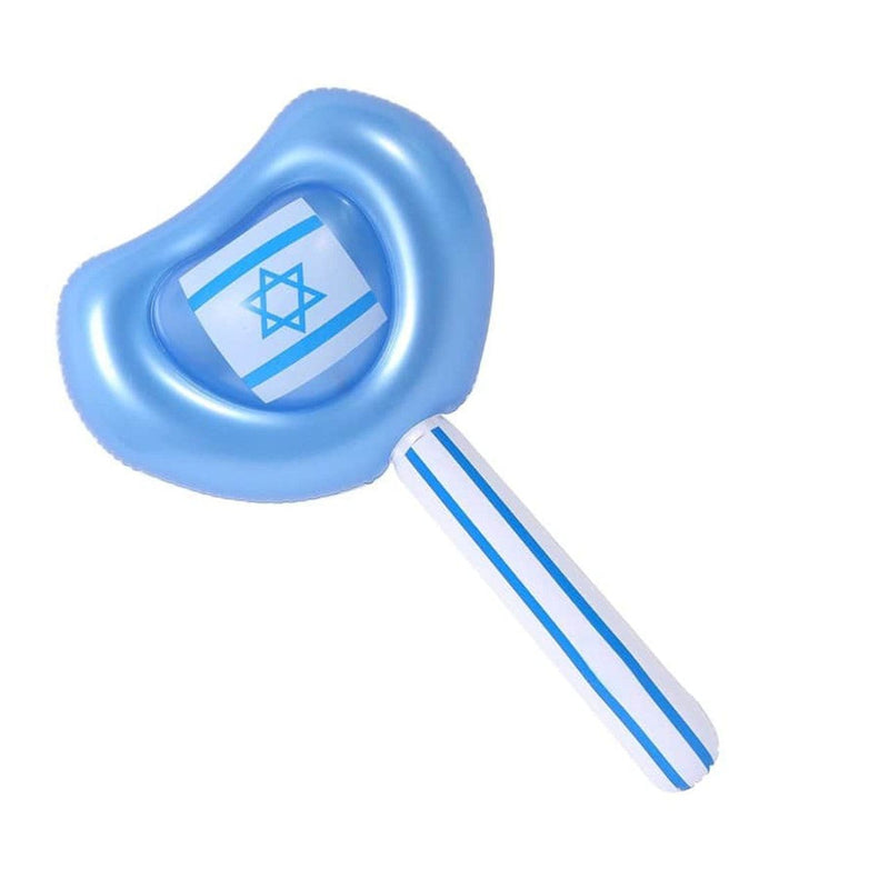 Heart Shaped Inflatable Flag of Israel 20"  Great for the Israel's Independence Celebration