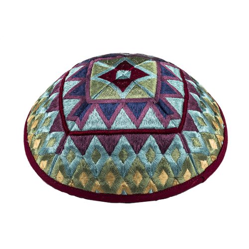Designer Tallit SquaresMulticolor Full Embroidery 20"x 75" Tallis Set of 3 By Emanuel Judaica