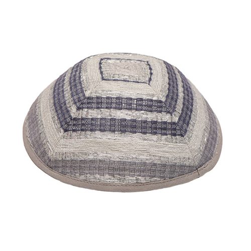 Emanuel Hand-Woven Tallit  GRAY 75"x20.5" with Bag and Kippah By Emanuel Judaica