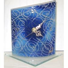 Ocean Waves Artistic Fused Glass Clock By Doris 10% off Price!