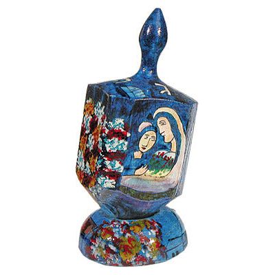 Emanuel Painted Large Dreidel Design may vary (no stand)