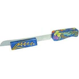 Seven species Hand painted Challah Knife By Yair Emanuel