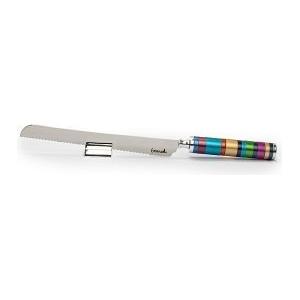 Emanuel Multicolor Rings Anodized Aluminum Challah Knife in 5 colors