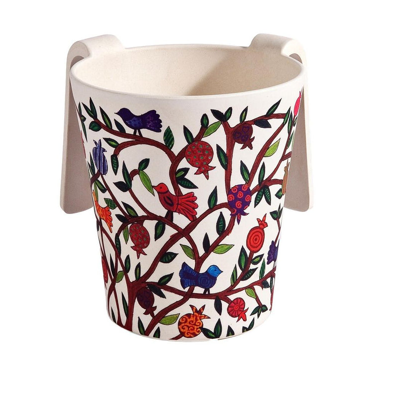 The Birds of Gan Eden Netilat Yadaim Bamboo Washing Cup By Emanuel