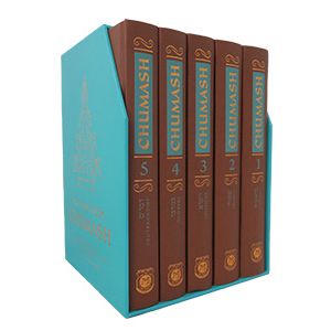 Torah Chumash with Interpolated English Translation & Commentary 5 volumes set
