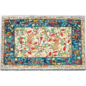 Oriental Hand painted Wooden Challah Board By Yair Emanuel