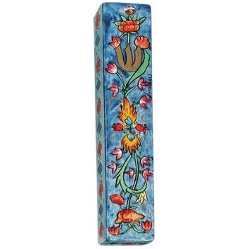 Artistic Wooden Mezuzah "Oriental" Hand Painted in Israel By Emanuel  Kosher Parchment Included
