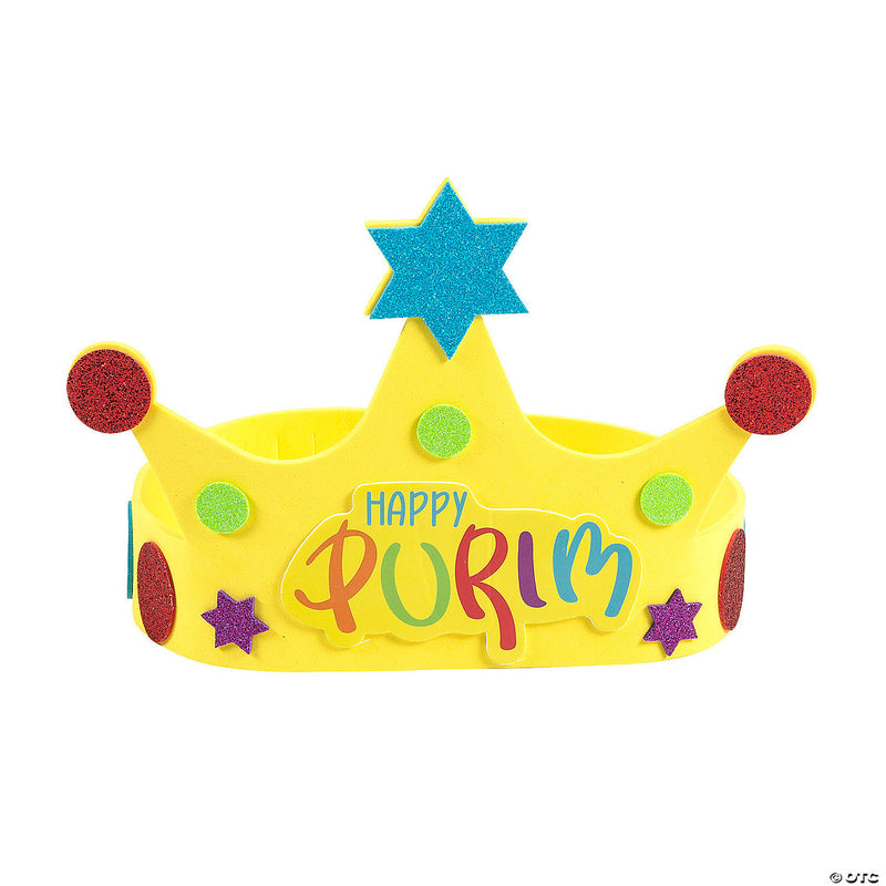 Purim Crown Craft Kit - Makes 12 Crowns Great School Project!