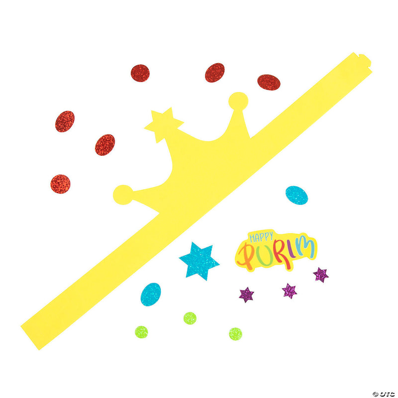 Purim Crown Craft Kit - Makes 12 Crowns Great School Project!