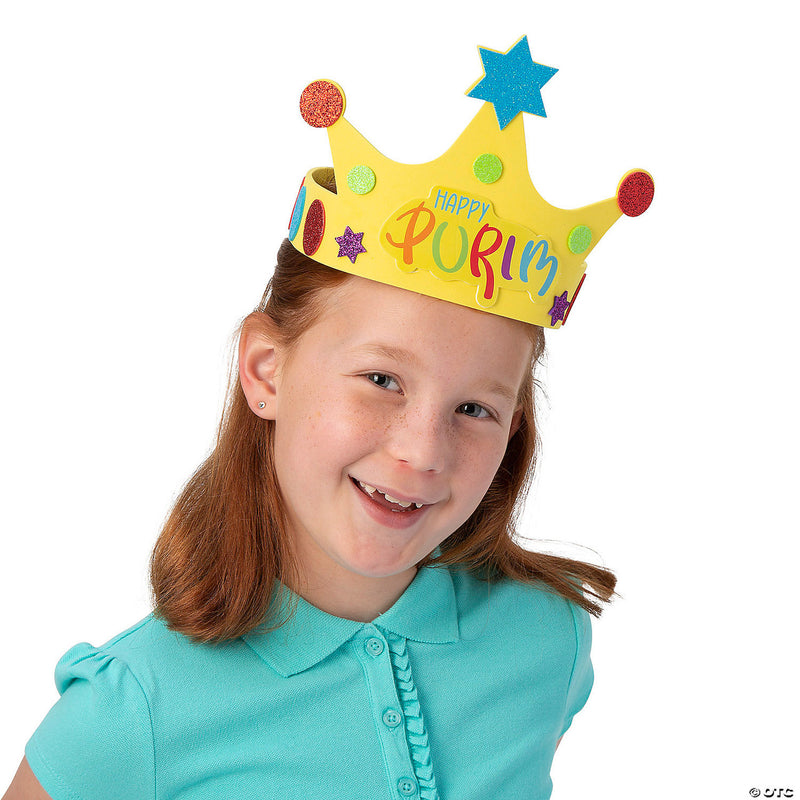 Purim Crown Craft Kit - Makes 12 Crowns Great School Project!