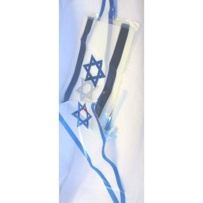 Plastic Israeli Flag Banner - Small - Set of 9