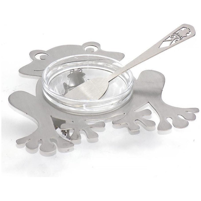 Laser Cut Frog Passover Charoset Dish Spoon Made in Israel by Carmit Sabach