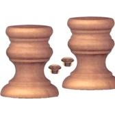 Wooden Candlesticks for Decorating 1 Pair 2" tall