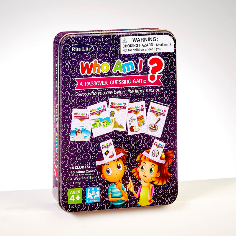 Who Am I? A Passover Guessing Jewish Card Game Ages 4+  Set of 112 Cards in Collectible Tin