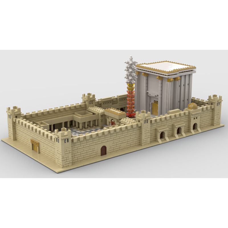 Holy Temple of Jerusalem Second Beit Hamikdash Brick Model (similar to Lego) 742 Pieces