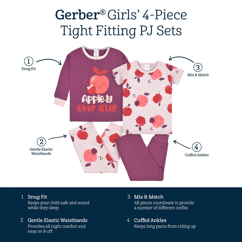 Rosh Hashanah Gift for a Girl Apple Bouquets Infant & Toddler Girls Cotton Pajamas Size 5T