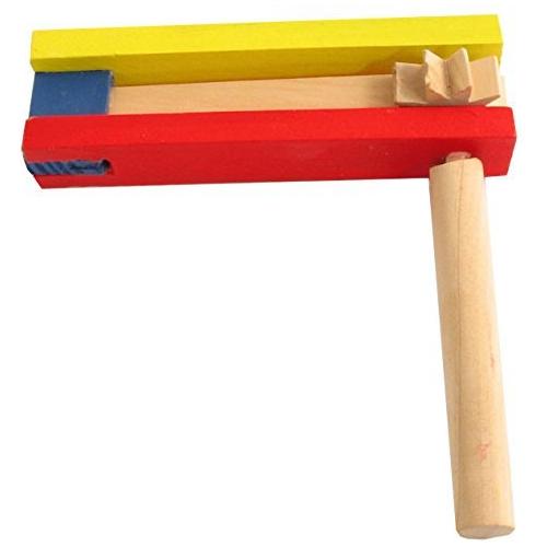 Large Colorful Wood Gragger Purim Noise Maker
