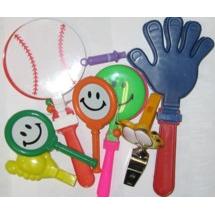 Assorted Plastic Noisemakers Graggers Set of 50