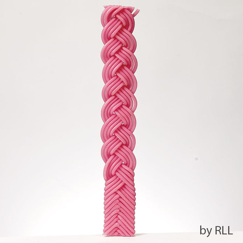 Pink Beeswax Braids Flat Havdalah Candle For A Cause